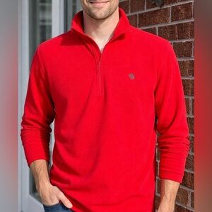 Mountain Hardware Fleece 1/4 Zip Pullover/Sweater Red Men's Big & Tall XXL